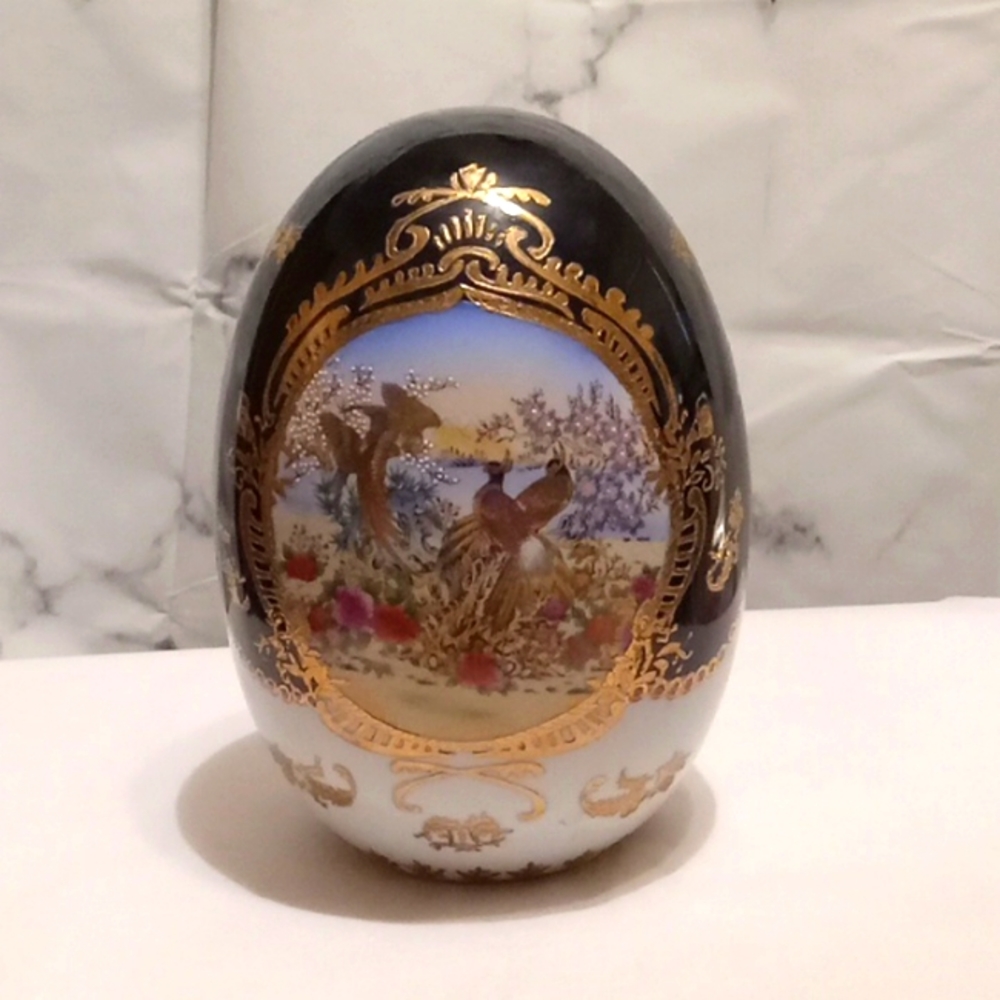 LIMOGES decorative egg 9"